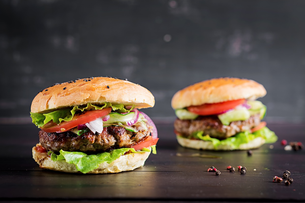 Hamburgesa del catálogo de Stree Food para eventos de Grupo Senda